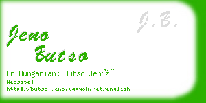 jeno butso business card